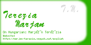 terezia marjan business card